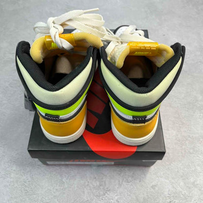 Jordan 1 Retro High White Black Volt University Gold