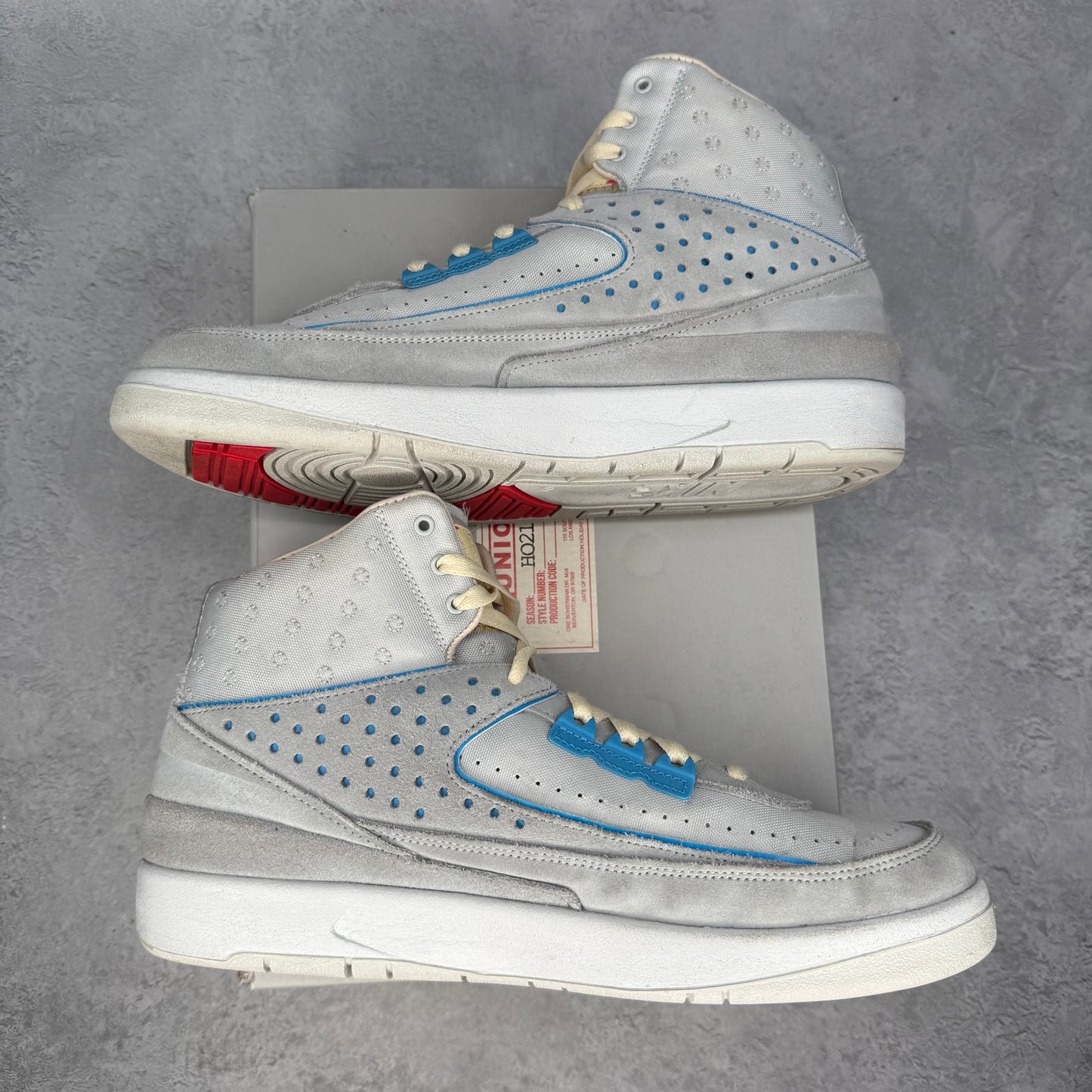 Jordan 2 Retro SP Union Grey Fog *pre - owned* SIZE 11 - Kicks Collective PA - Jordan - DN3802-001 - Men's Shoes - 11M/12.5W - Pre - Owned