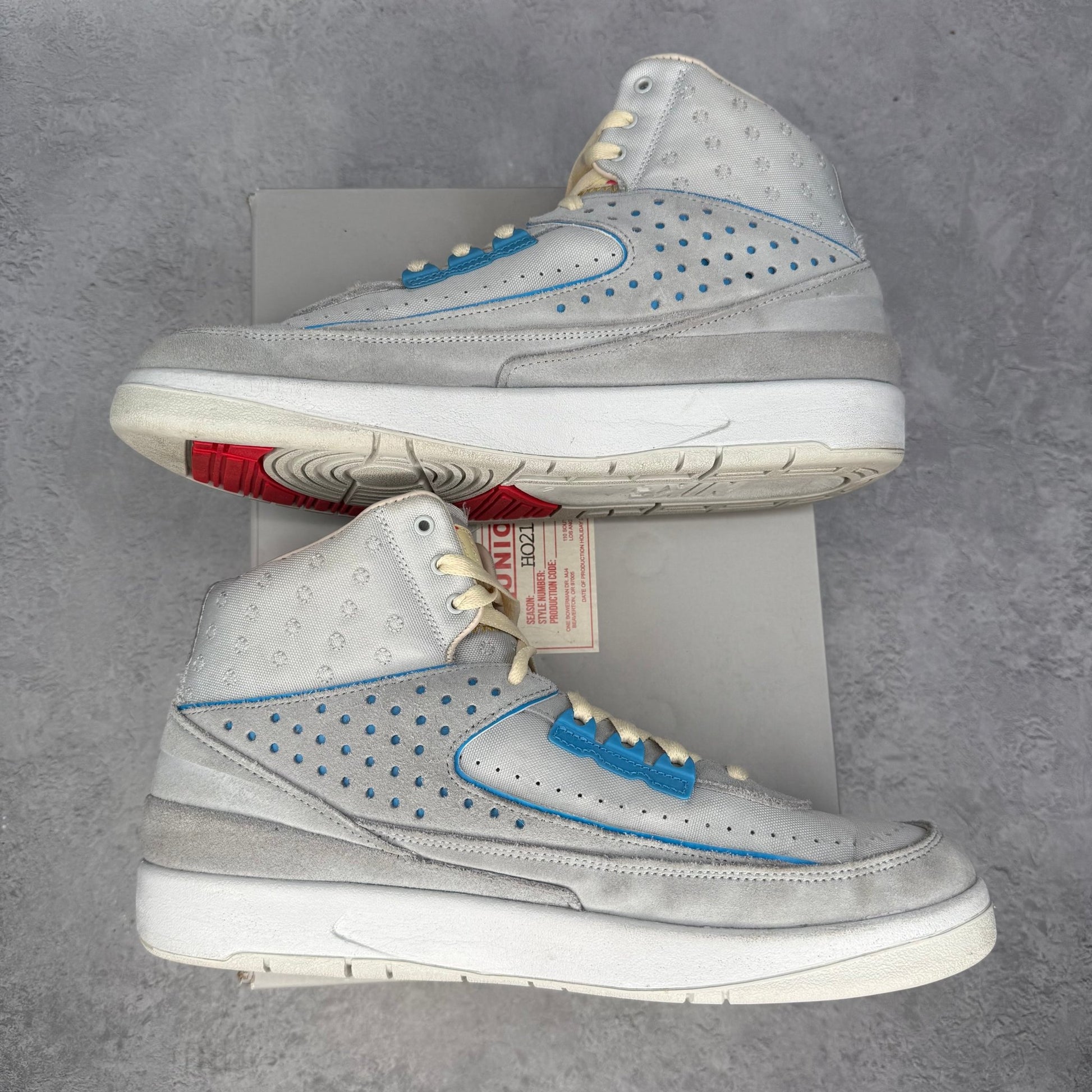 Jordan 2 Retro SP Union Grey Fog *pre - owned* SIZE 11 - Kicks Collective PA - Jordan - DN3802-001 - Men's Shoes - 11M/12.5W - Pre - Owned