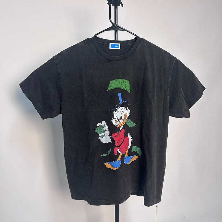 Kith Disney Donald Duck Scrooge Dollar Vintage Tee Black