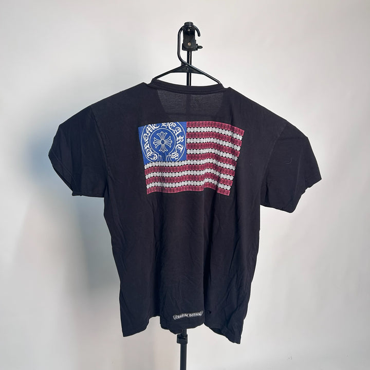 Chrome Hearts American Flag Dagger T-shirt Black *pre-owned* SIZE XXL