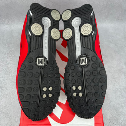 Nike Shox R4 University Red Black Metallic Silver *pre - owned* SIZE 11.5 - Kicks Collective PA - Nike - HQ1988-600 - Men's Shoes - 11.5M/13W - Pre - Owned