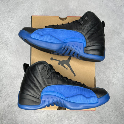 Jordan 12 Retro Black Game Royal *pre - owned* SIZE 8 - Kicks Collective PA - Jordan - 130690-014 - Men's Shoes - 8M/9.5W - Pre - Owned