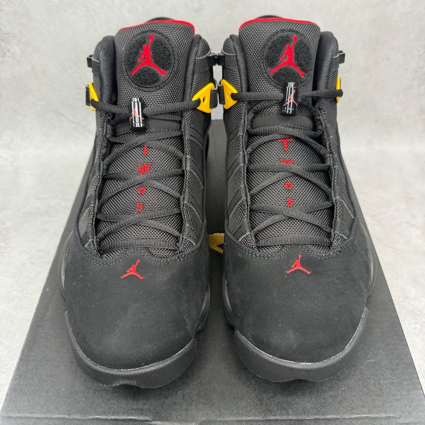 Jordan 6 Rings Black Red Sulfur - Kicks Collective PA - Jordan - 322992 - 065 - Men's Shoes - 11.5M/13W - Brand New