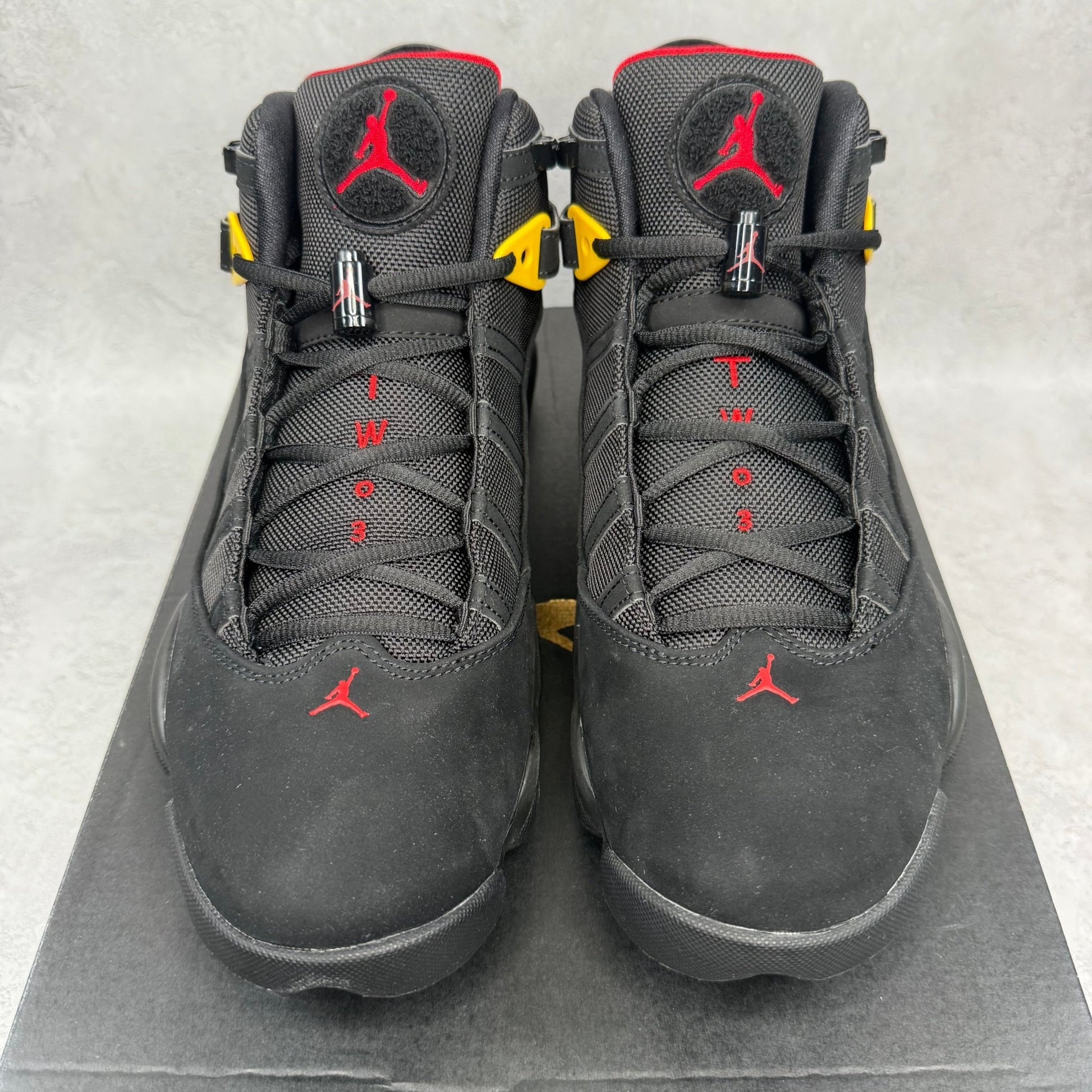 Jordan 6 Rings Black Red Sulfur - Kicks Collective PA - Jordan - 322992 - 065 - Men's Shoes - 11.5M/13W - Brand New