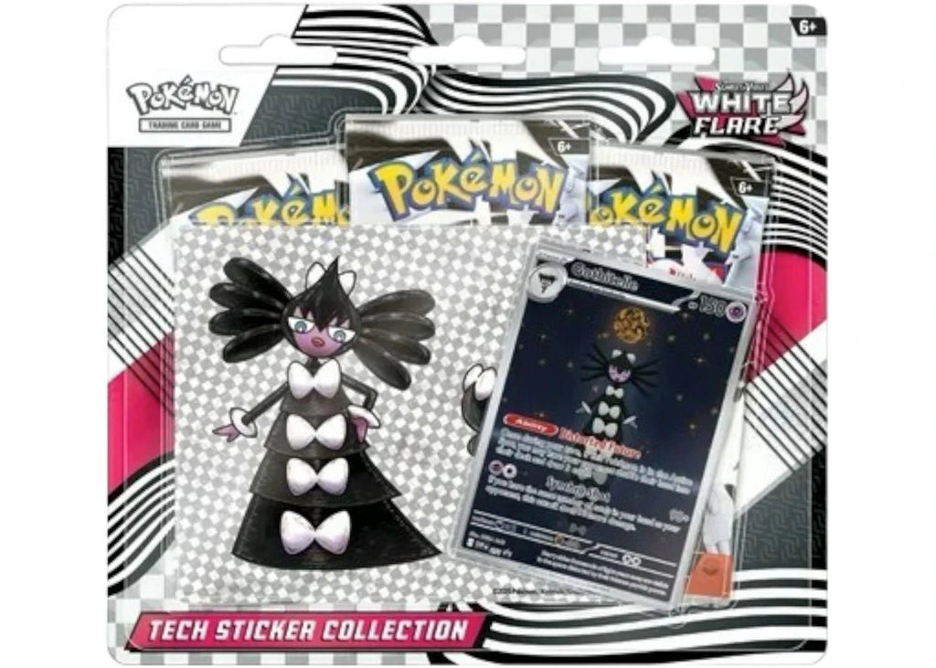 2025 Pokémon Scarlet & Violet White Flare Tech Sticker Collection Blister Pack - Kicks Collective PA - Pokemon - 2025-5BUKRE1G - Accessories - OS - Brand New