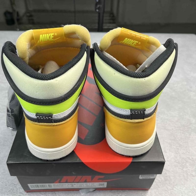 Jordan 1 Retro High White Black Volt University Gold - Kicks Collective PA - ASICS - 555088 - 118 - Men's Shoes - 4M/5.5W - Brand New