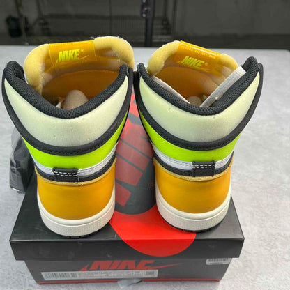 Jordan 1 Retro High White Black Volt University Gold