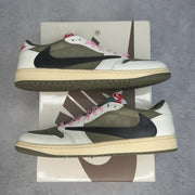 Jordan 1 Retro Low OG SP Travis Scott Medium Olive 13 (Pre-Owned) - front