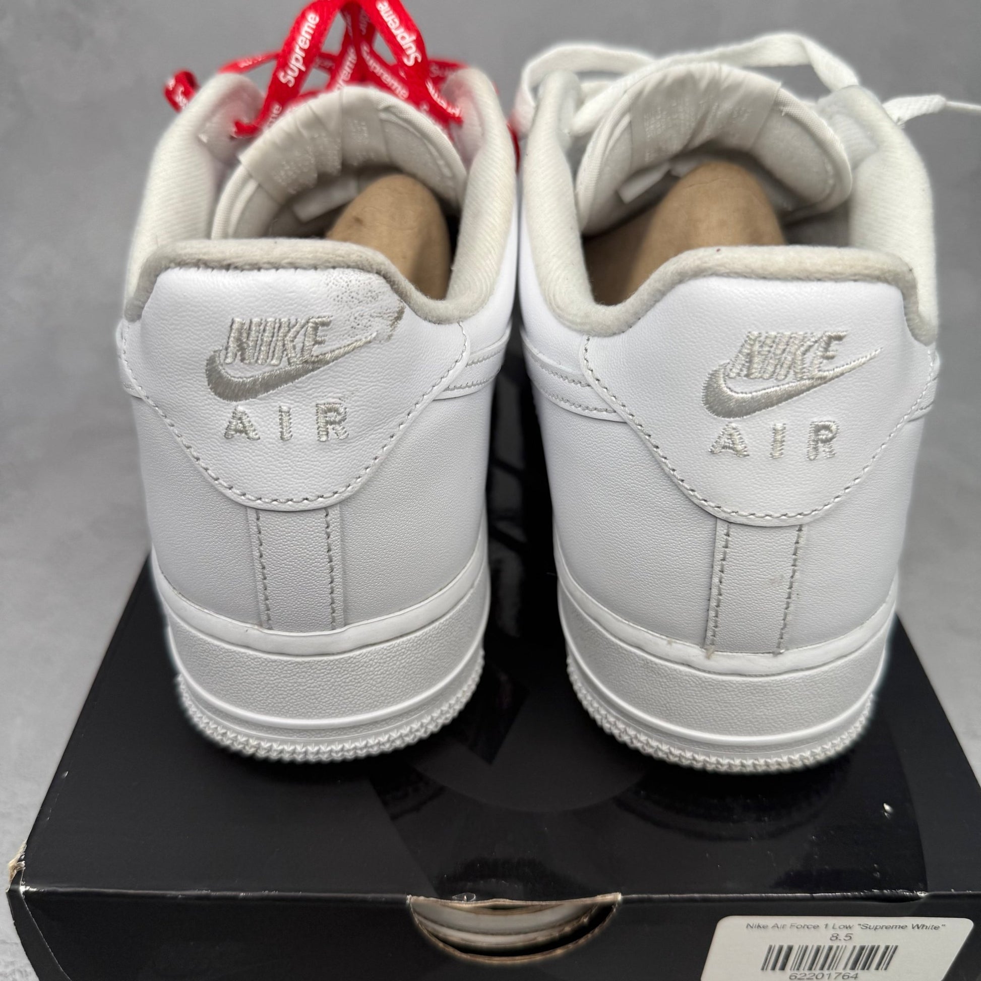 Nike Air Force 1 Low Supreme White *pre - owned* SIZE 8.5 - Kicks Collective PA - Nike - CU9225 - 100 - Men's Shoes - 8.5M/10W - Pre - Owned