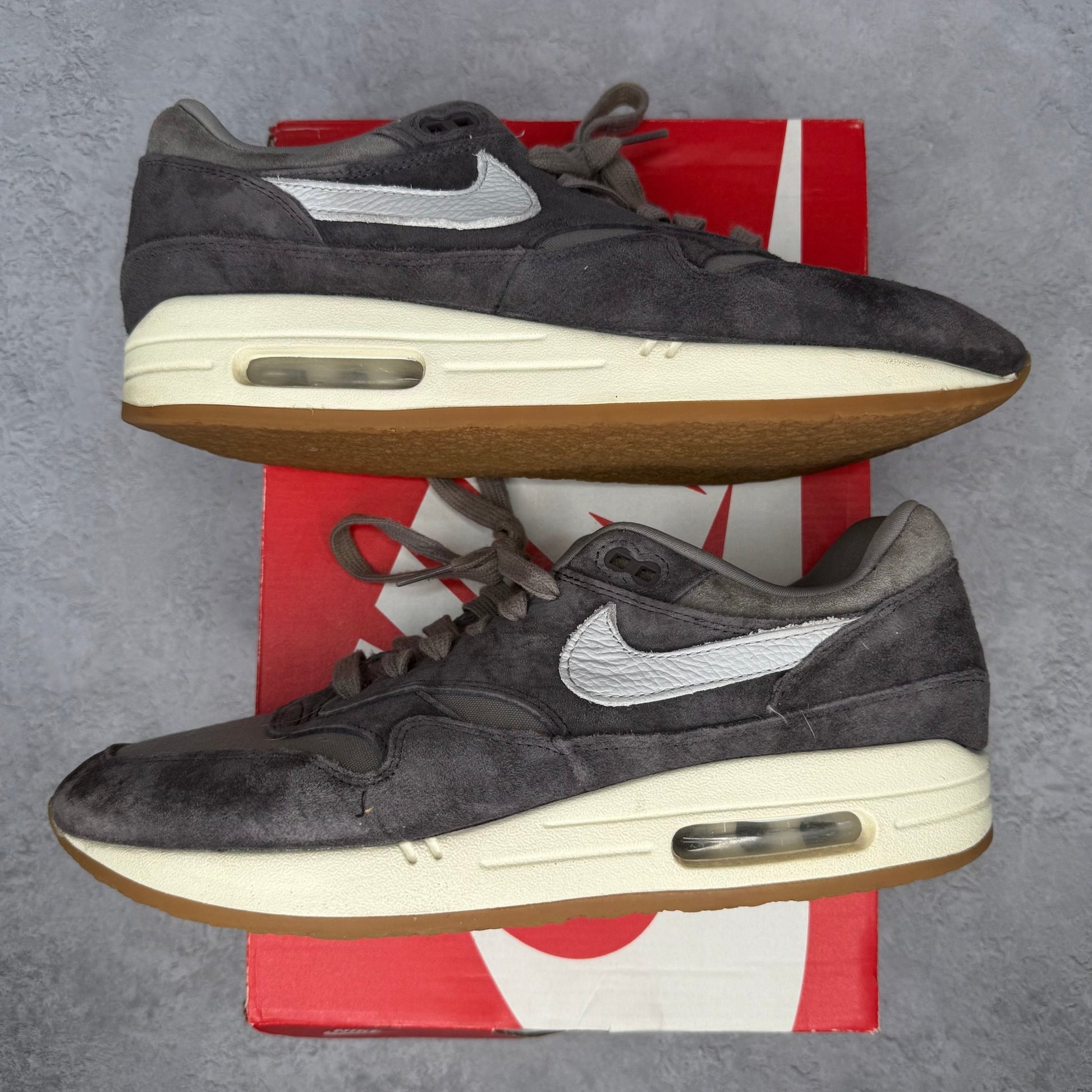 Nike Air Max 1 Crepe Soft Grey *pre - owned* SIZE 11 - Kicks Collective PA - Nike - FD5088 - 001 - Men's Shoes - 11M/12.5W - Pre - Owned
