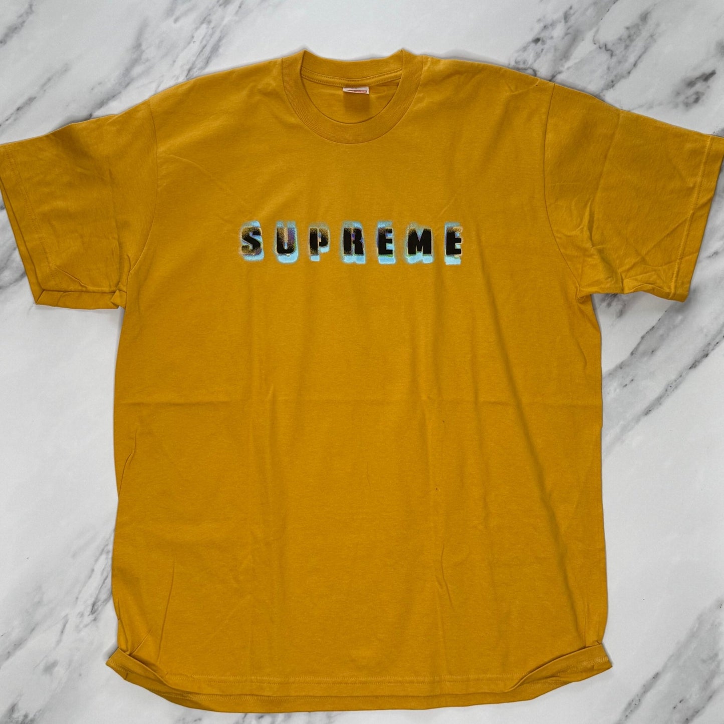 Supreme Stencil Tee Mustard - Kicks Collective PA - Supreme - SUPREME-IGSPZ4NS - Apparel - XL - Brand New - No Box
