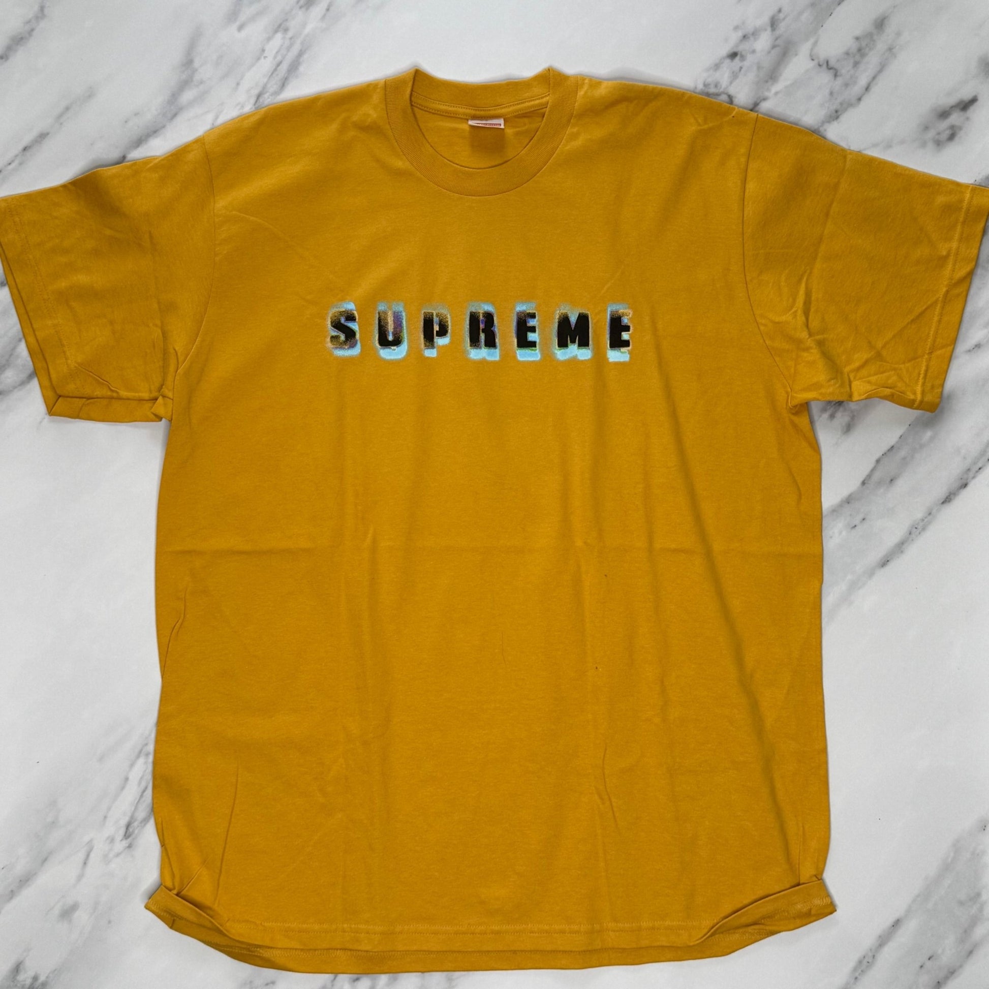 Supreme Stencil Tee Mustard - Kicks Collective PA - Supreme - SUPREME-IGSPZ4NS - Apparel - XL - Brand New - No Box