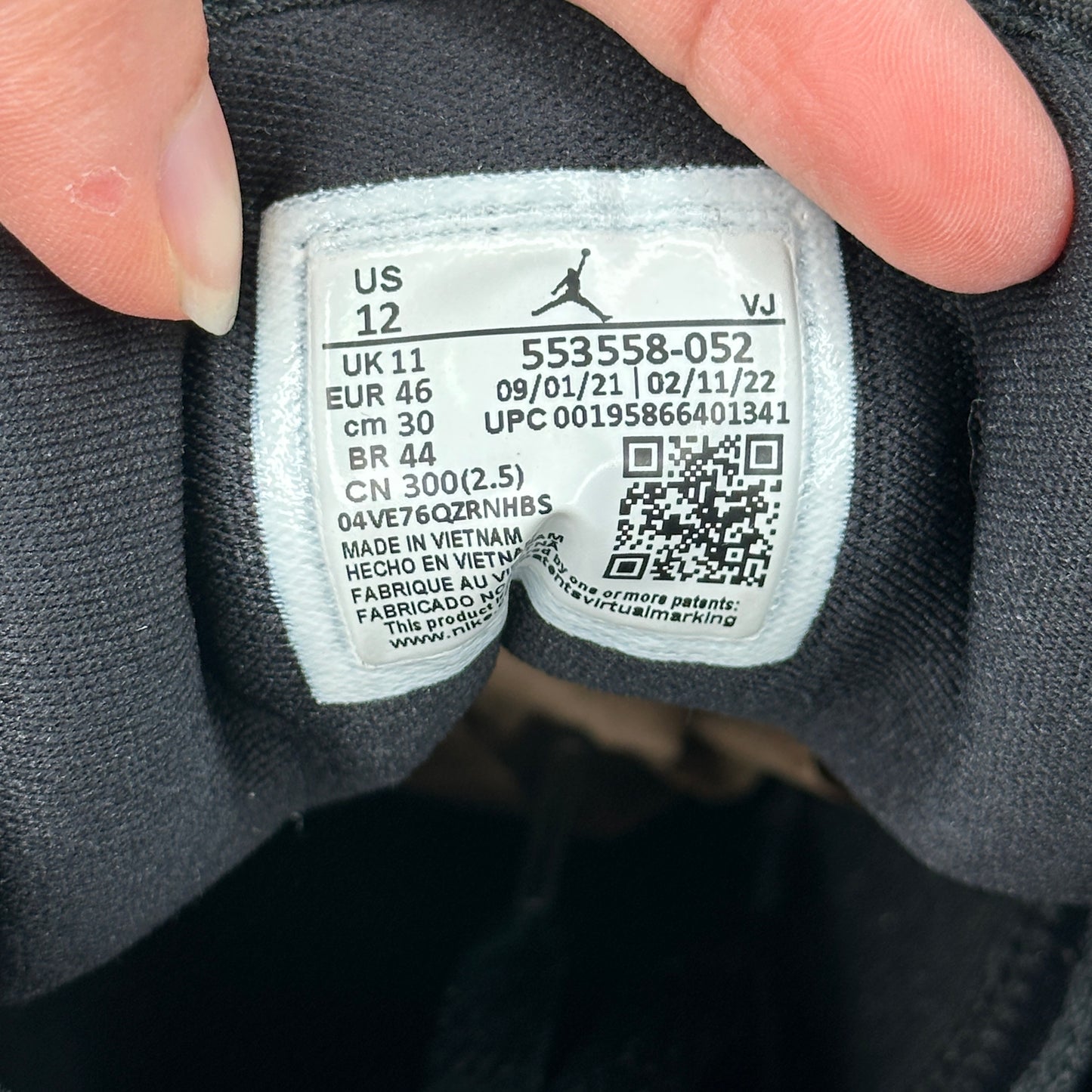 Jordan 1 Low Shadow Toe *pre-owned* SIZE 12