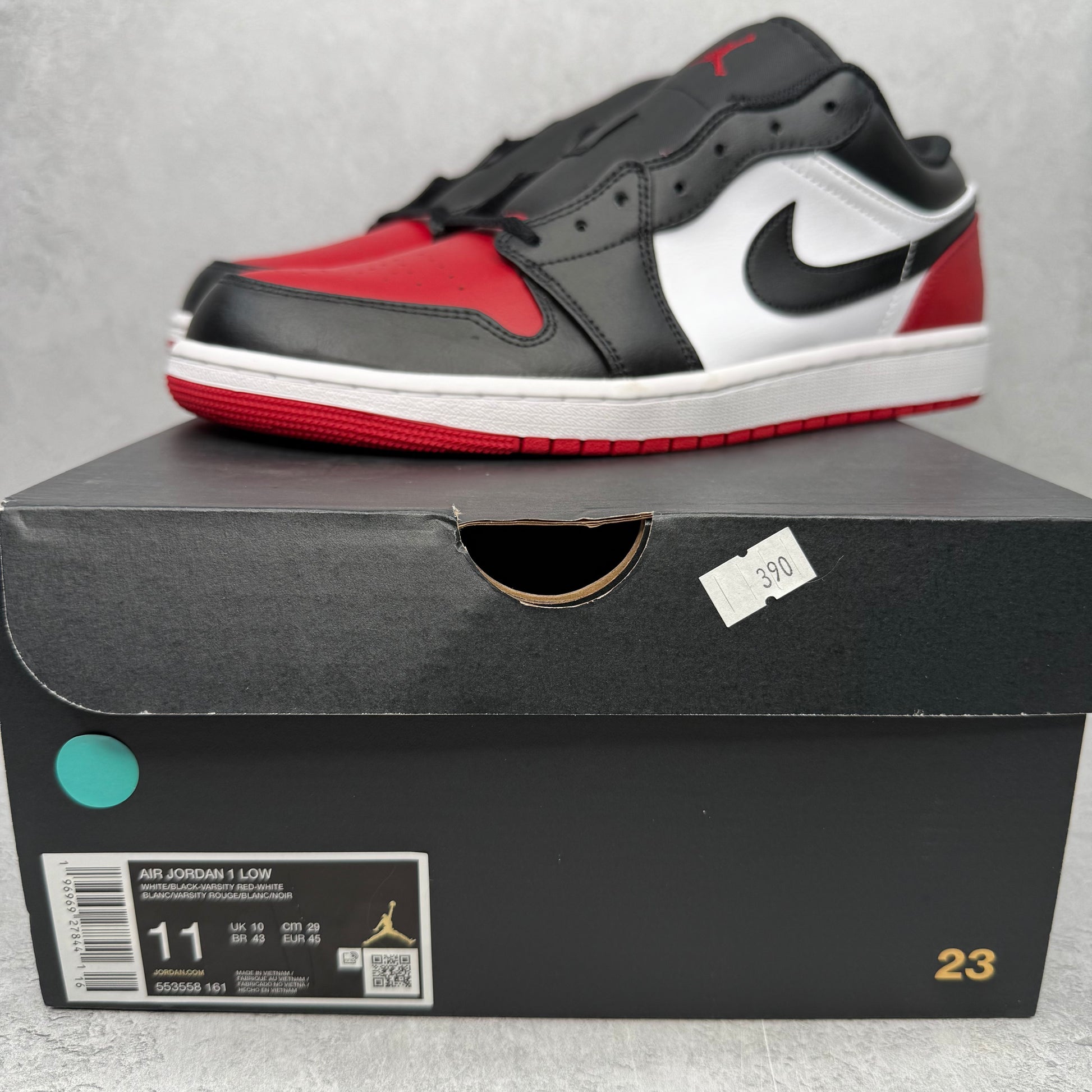 Jordan 1 Low Bred Toe 2.0