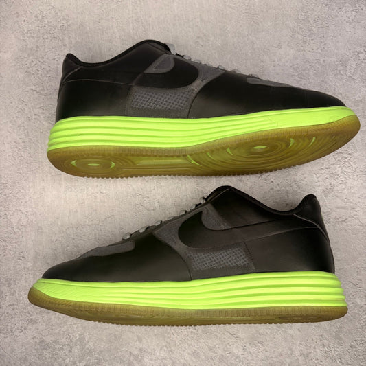 Nike Lunar Force 1 Hyper Fuse Black Green *pre - owned* SIZE 8 - Kicks Collective PA - Nike - 555027-002 - Men's Shoes - 8M/9.5W - Pre - Owned - No Box