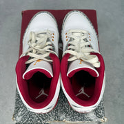 Jordan 3 Retro Cardinal Red *pre-owned* SIZE 8.5