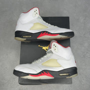 Jordan 5 Retro Fire Red Silver Tongue (2020) - Image 1