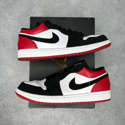 Jordan 1 Low Black Toe (2019) *pre - owned* SIZE 9.5 - Kicks Collective PA - Jordan - 553558-116 - Men's Shoes - 9.5M/11W - Pre - Owned