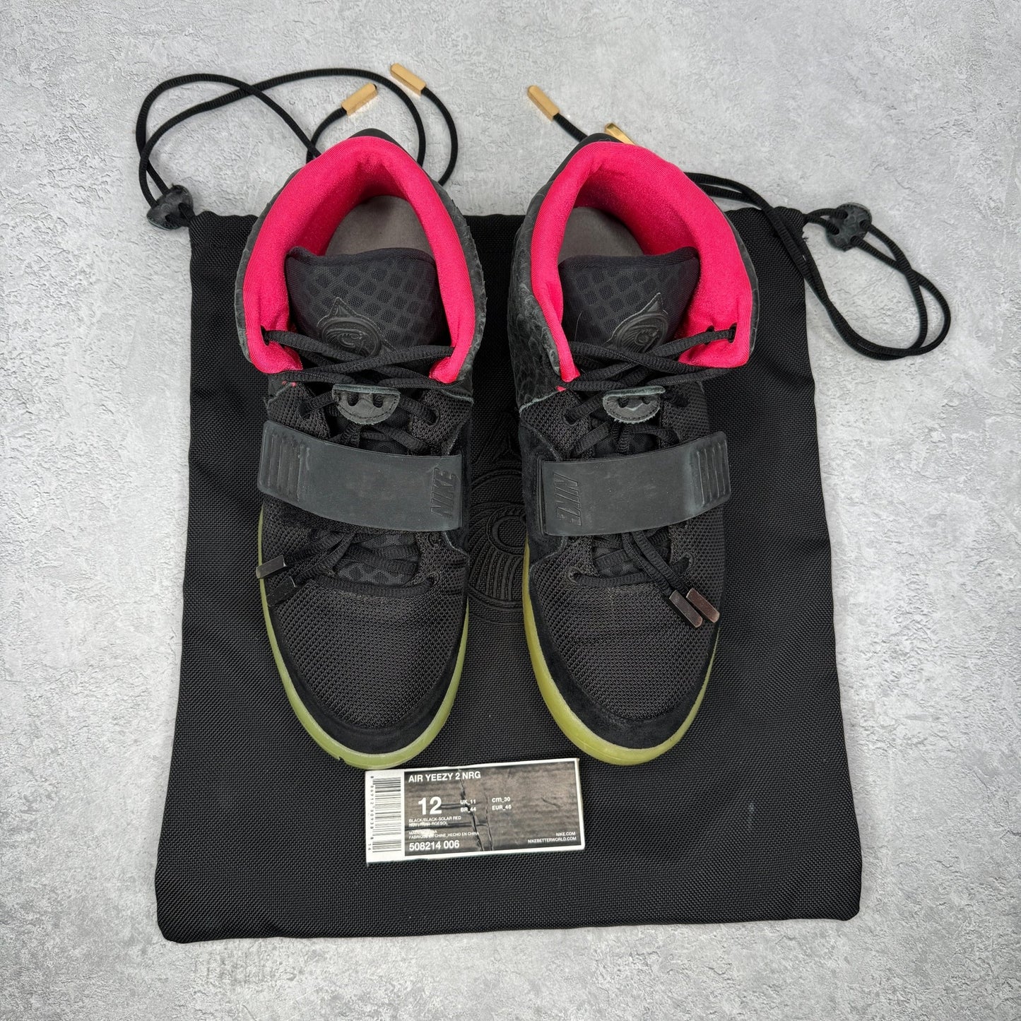 Nike Air Yeezy 2 Solar Red *pre - owned* SIZE 12 - Kicks Collective PA - Nike - 508214-006 - Men's Shoes - 12M/13.5W - Pre - Owned - No Box