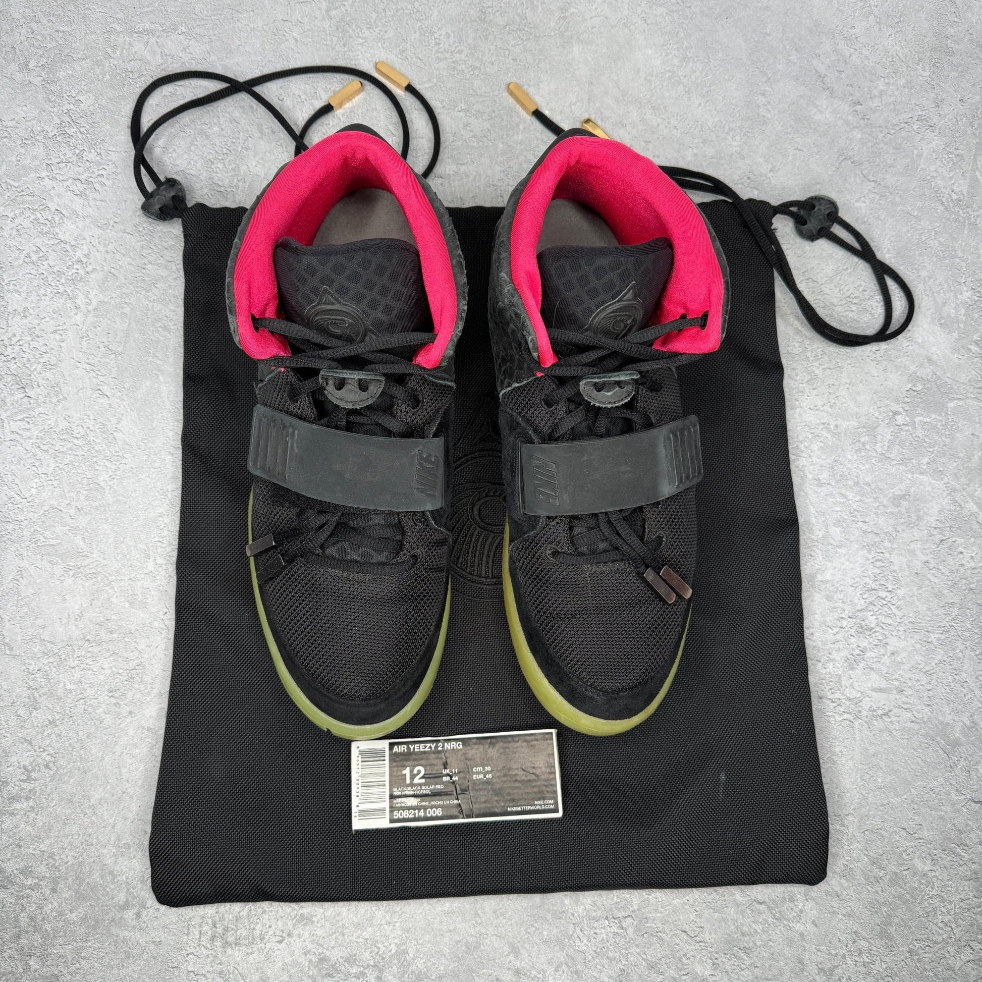 Nike Air Yeezy 2 Solar Red *pre - owned* SIZE 12 - Kicks Collective PA - Nike - 508214-006 - Men's Shoes - 12M/13.5W - Pre - Owned - No Box