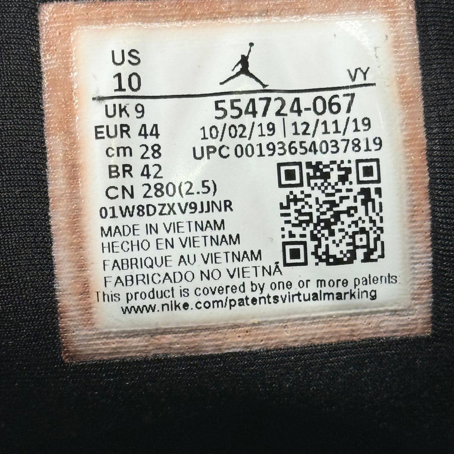 Jordan 1 Mid Green Toe *pre-owned* SIZE 10