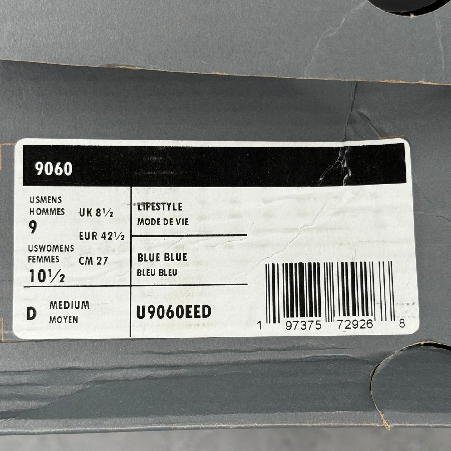 New Balance 9060 Chrome Blue *pre - owned* SIZE 9 - Kicks Collective PA - New Balance - U9060EED - Men's Shoes - 9M/10.5W - Pre - Owned
