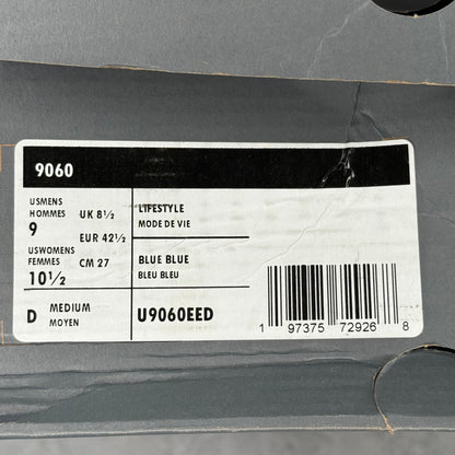 New Balance 9060 Chrome Blue *pre-owned* SIZE 9
