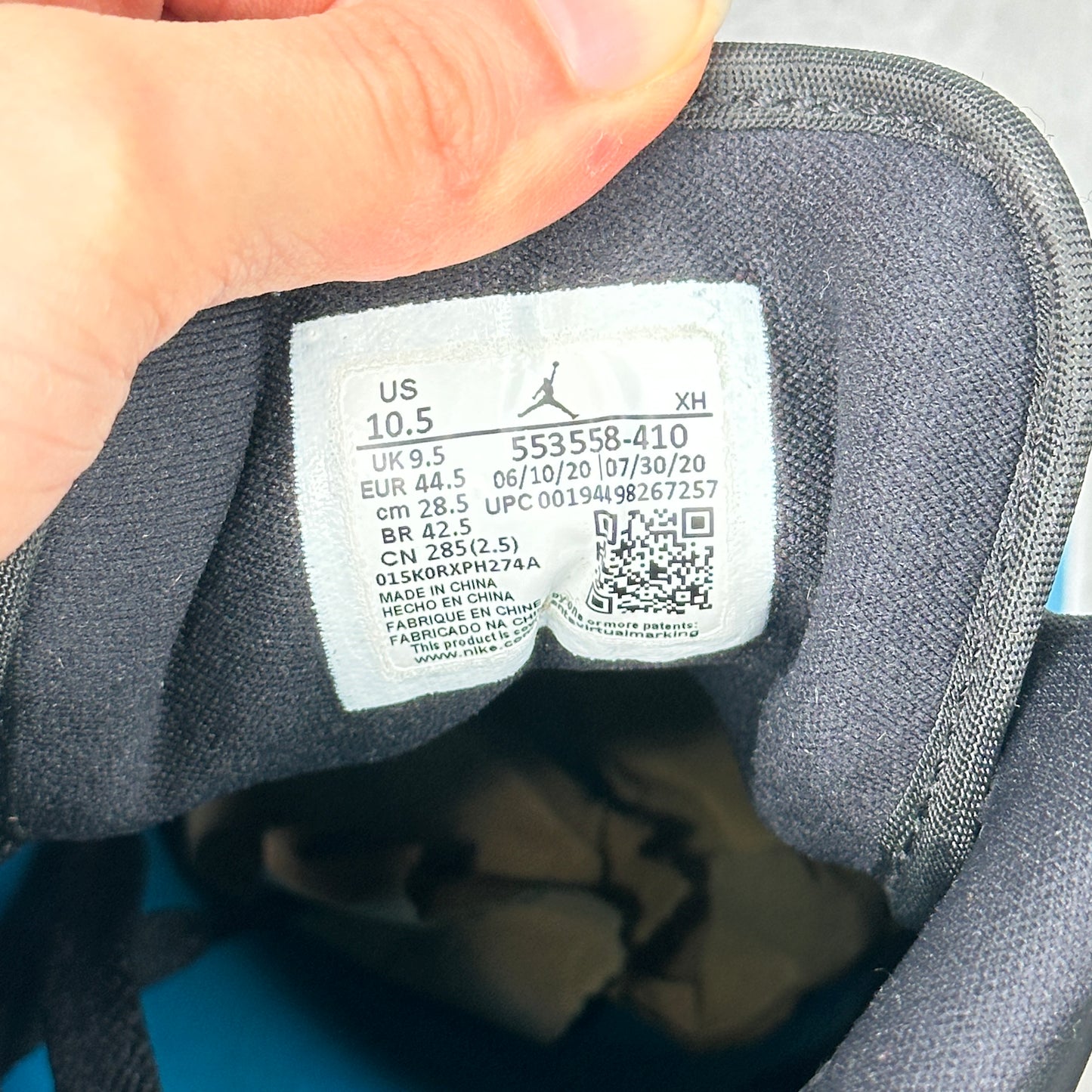 Jordan 1 Low Laser Blue Black *pre-owned* SIZE 10.5