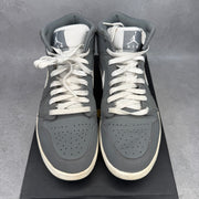 Jordan 1 Mid Cool Grey/White *pre-owned* SIZE 11