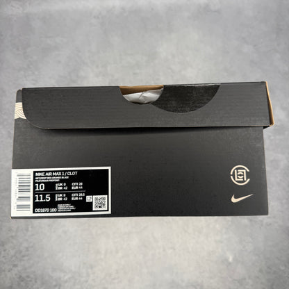 Nike Air Max 1 CLOT Kiss of Death (2021) *pre-owned* SIZE 10