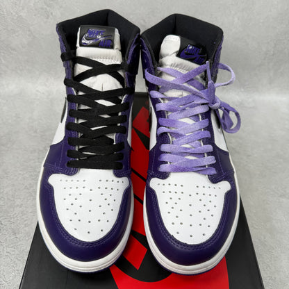 Jordan 1 Retro High Court Purple White *pre-owned* SIZE 8.5