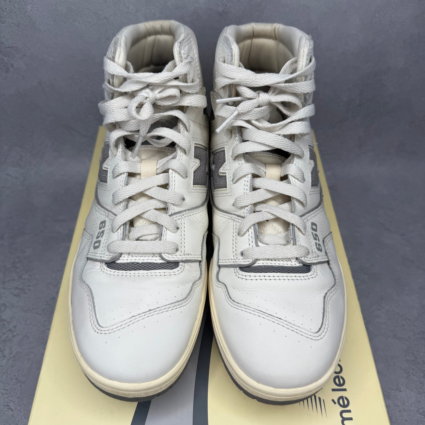 New Balance 650R Aime Leon Dore White Grey *pre-owned* SIZE 10.5