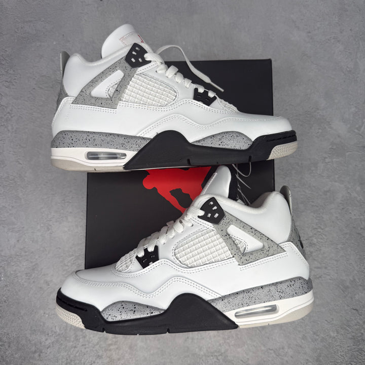 Jordan 4 Retro White Cement (2025) (GS) *pre-owned* SIZE 7Y