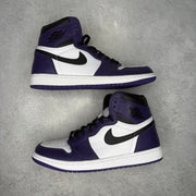 Jordan 1 Retro High Court Purple White *pre-owned* SIZE 9.5