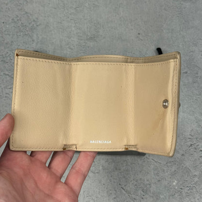 Balenciaga Papier Wallet Mini Beige Tapioca *pre-owned