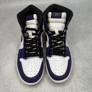 Jordan 1 Retro High Court Purple White *pre-owned* SIZE 9.5