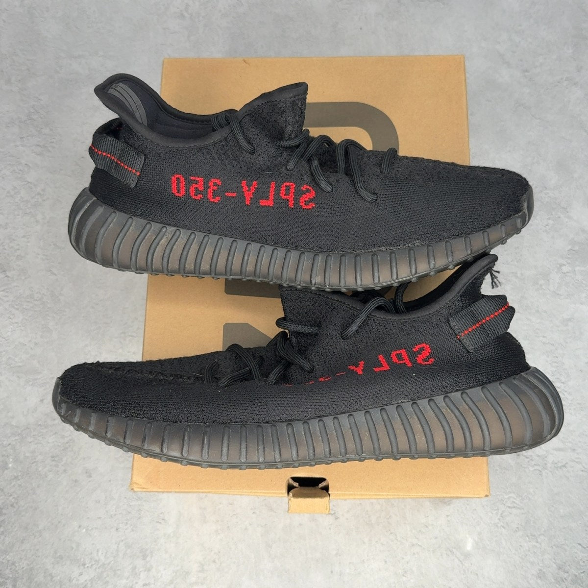 adidas Yeezy Boost 350 V2 Black Red - Image 1