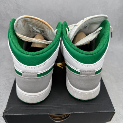 Jordan 1 Mid SE White Pine Green Smoke Grey (GS) *pre - owned* SIZE 5.5Y - Kicks Collective PA - Jordan - DC7248-103 - Kid's Shoes - 5.5Y - Pre - Owned