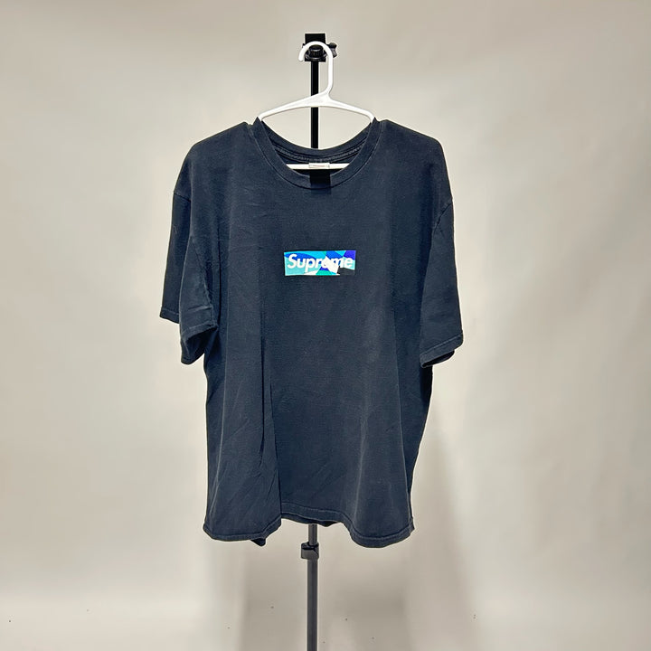 Supreme Emilio Pucci Box Logo Tee Black/Blue *pre-owned* SIZE XL