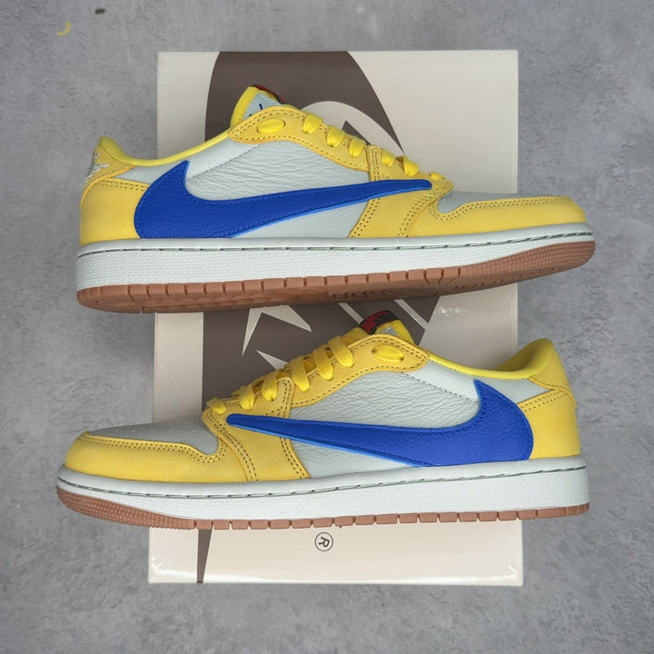Jordan 1 Retro Low OG SP Travis Scott Canary (Women's) - Image 1