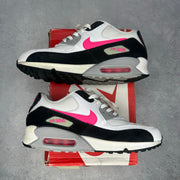 Nike Air Max 90 Essential White Hyper Pink Black *pre-owned* SIZE 8.5