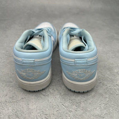 Jordan 1 Low White Ice Blue (Women's) *pre-owned* SIZE 8W/6.5Y