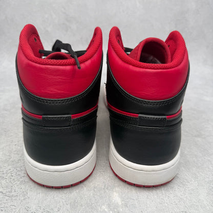 Jordan 1 Mid Reverse Bred (2021) *pre - owned* SIZE 10.5 - Kicks Collective PA - Jordan - 554724-660 - Men's Shoes - 10.5M/12W - Pre - Owned - No Box