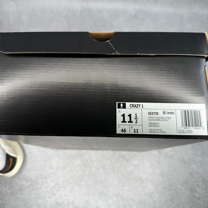 adidas Crazy 1 Cream White Active Purple *pre-owned* SIZE 11.5