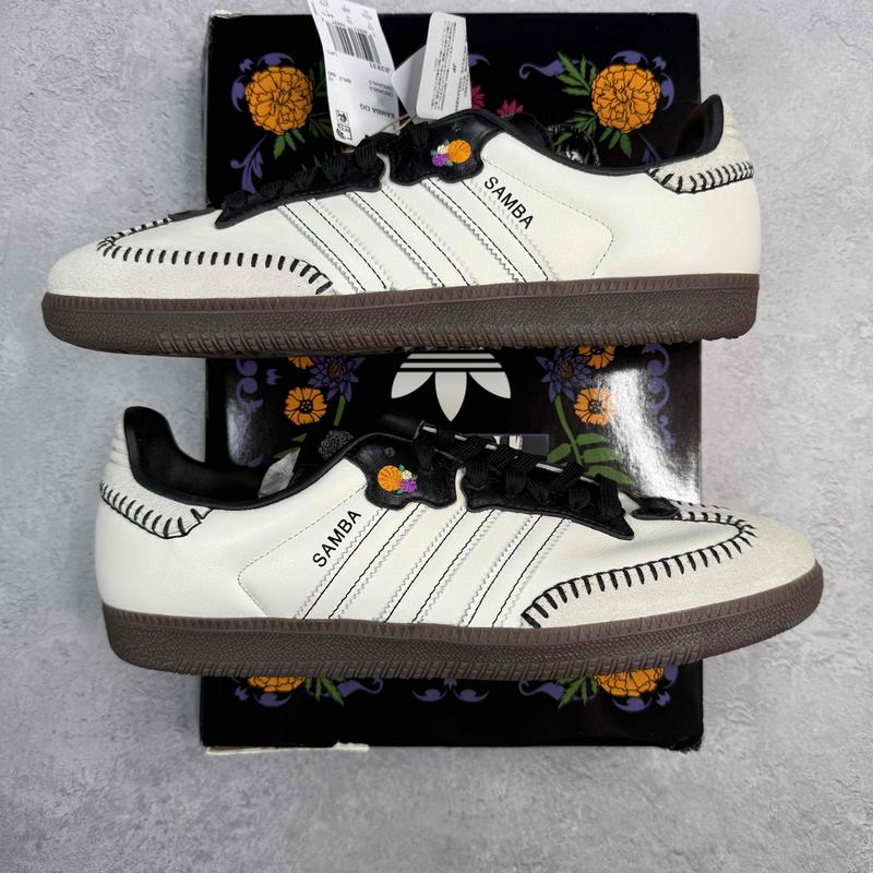 adidas Samba OG Día de Muertos Pack Off White - Kicks Collective PA - adidas - JI3931 - Men's Shoes - 10.5M/12W - Brand New - Original Box (Damaged)