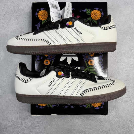 adidas Samba OG Día de Muertos Pack Off White - Kicks Collective PA - adidas - JI3931 - Men's Shoes - 10.5M/12W - Brand New - Original Box (Damaged)
