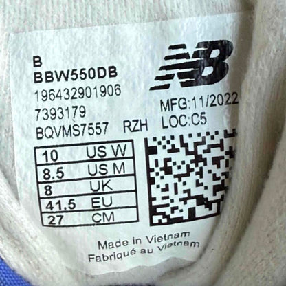 New Balance 550 Sea Salt Marine Blue (Women's) *pre-owned* SIZE 10W