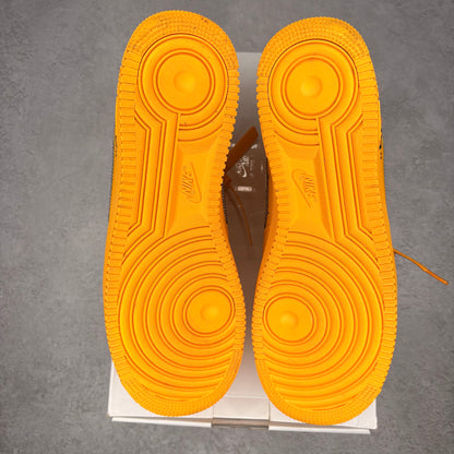 Nike Air Force 1 Low Off-White ICA University Gold *pre-owned* SIZE 12