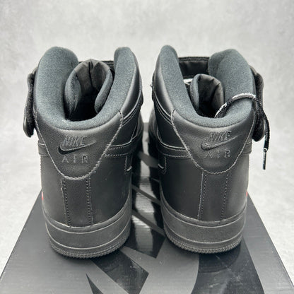 Nike Air Force 1 Mid Supreme Black *pre - owned* SIZE 10.5 - Kicks Collective PA - Nike - FZ8784-001 - Men's Shoes - 10.5M/12W - Pre - Owned